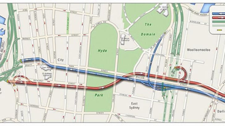 cross city tunnel map Cross City Tunnel In Sydney Faces Receivership Caradvice cross city tunnel map