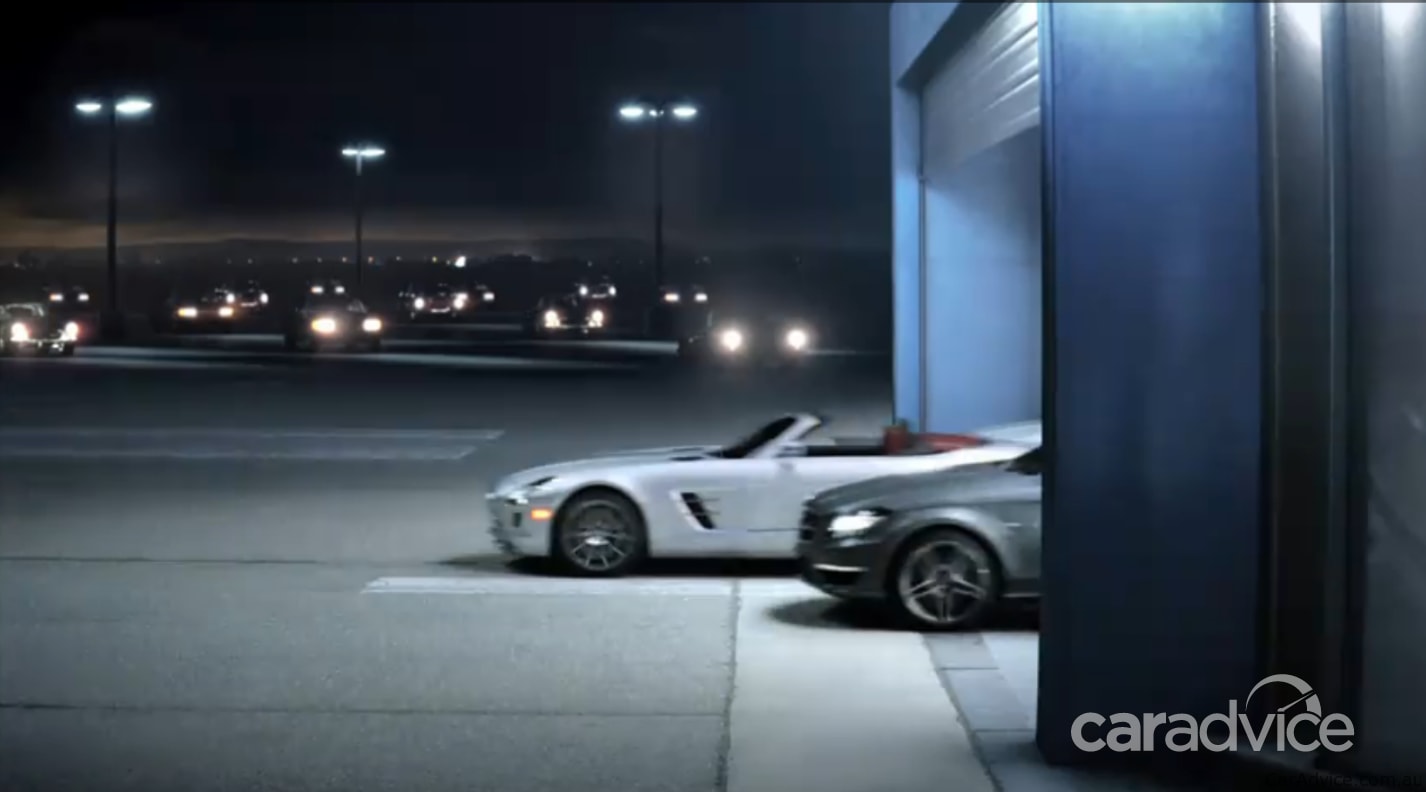 Mercedes-Benz SLS AMG Roadster, C63 AMG Coupe, Biome revealed in Super Bowl commercial | CarAdvice